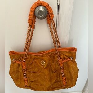 Orange with metal waterproof MCM bag